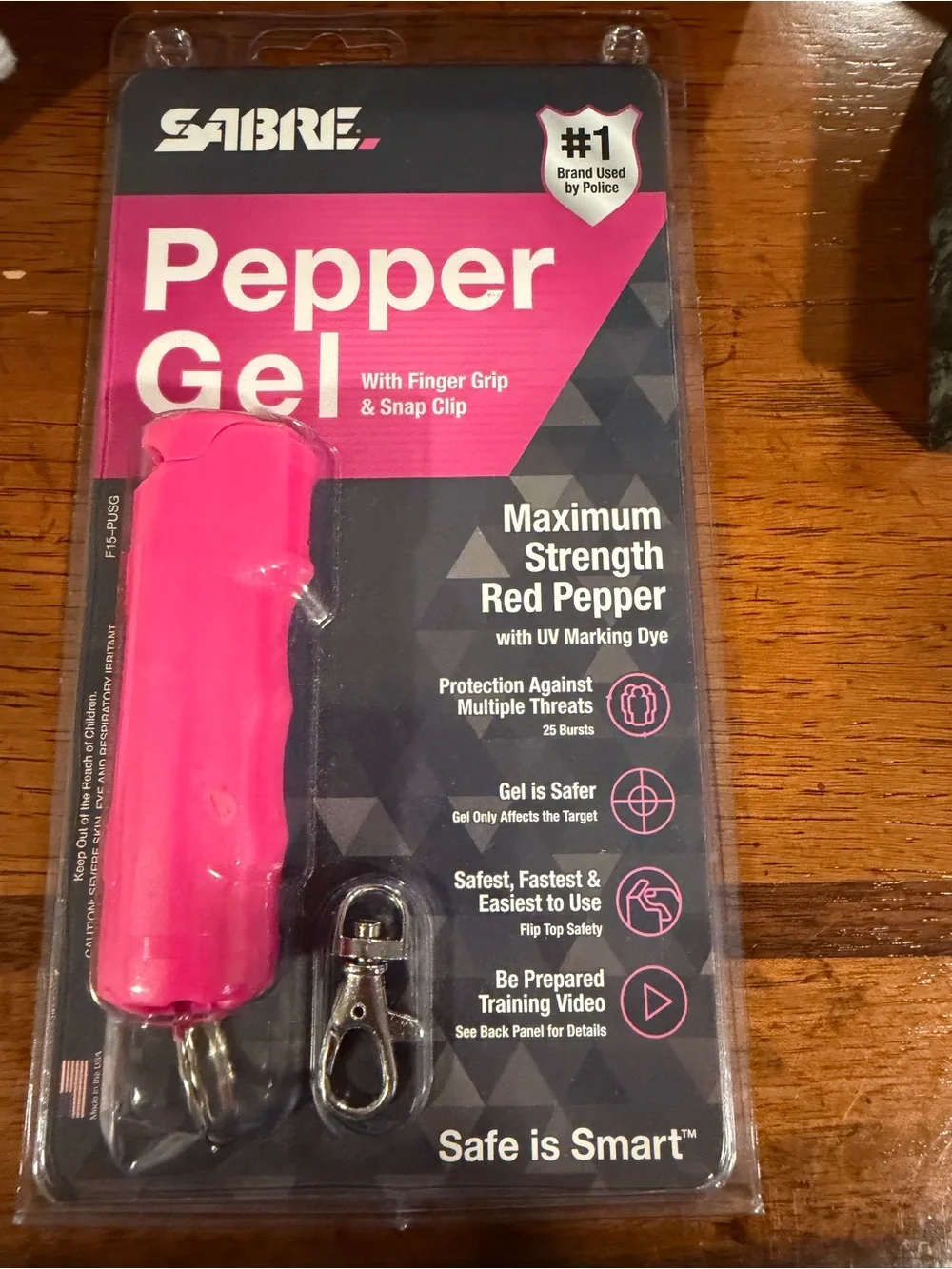 Pink Pepper Gel with Snap Clip - Personal Defense